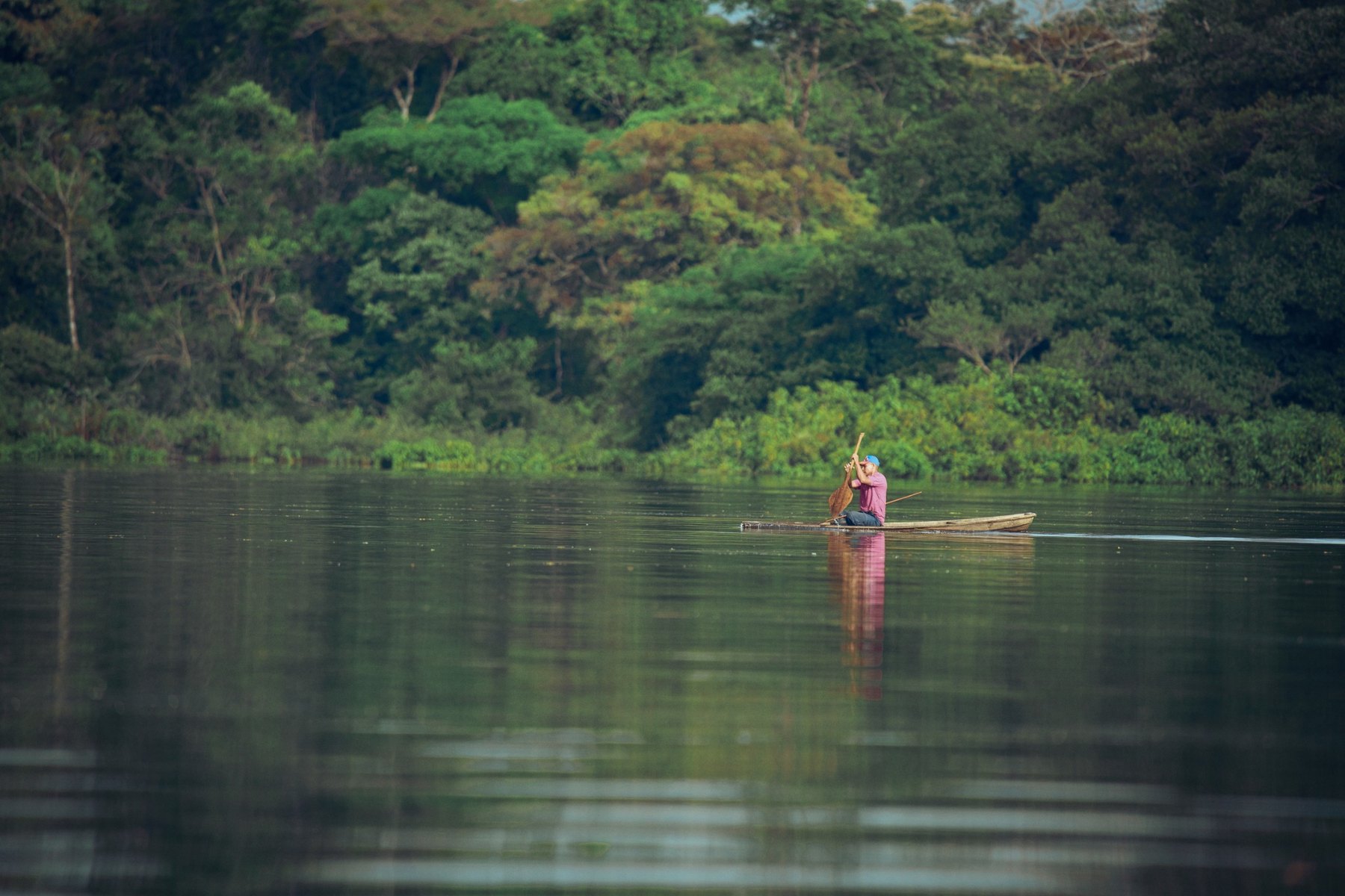 Amazon river landscape near Leticia in the Colombian Amazon